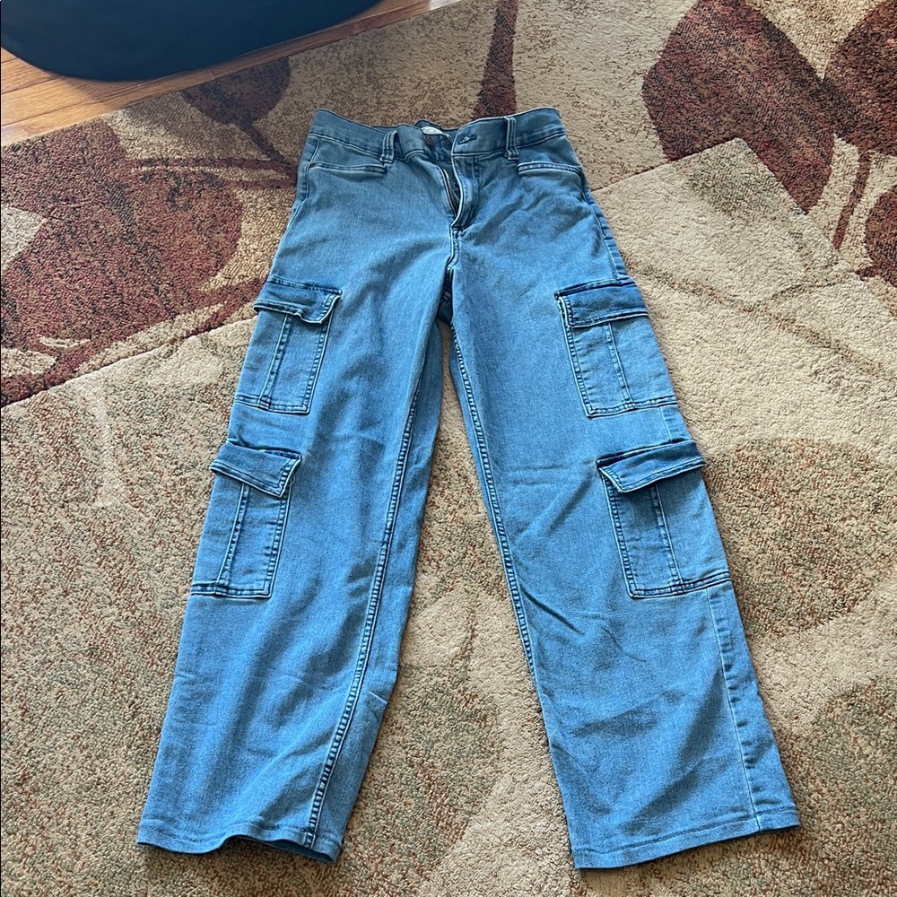 Sophia Vergara wide leg cargo Jean size 0